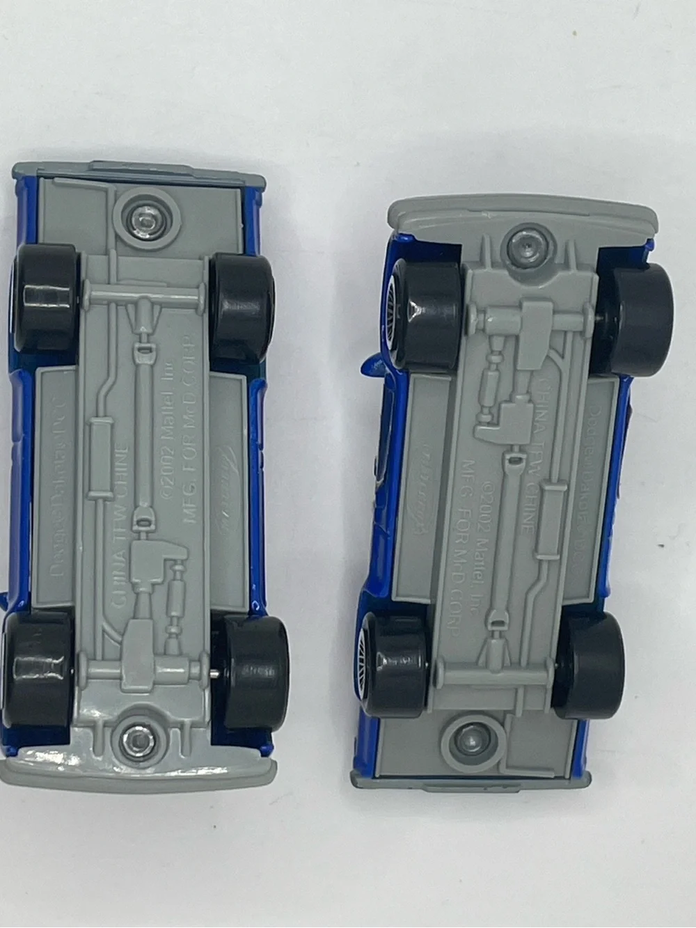 2 Matchbox McDonalds Texas Marshall Blue Dodge Dakota Pickup Trucks, Happy Meal